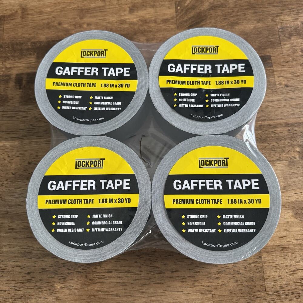 Lockport Premium Gaffer Tape Brand New Sealed Pack Of 4 - 2" Wide
